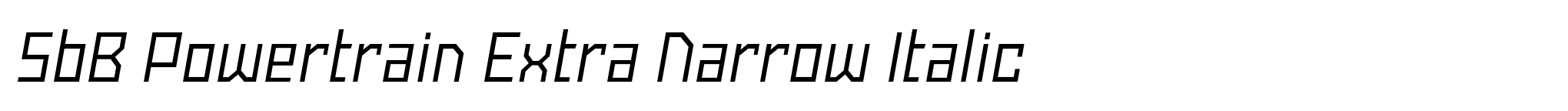 SbB Powertrain Extra Narrow Italic image